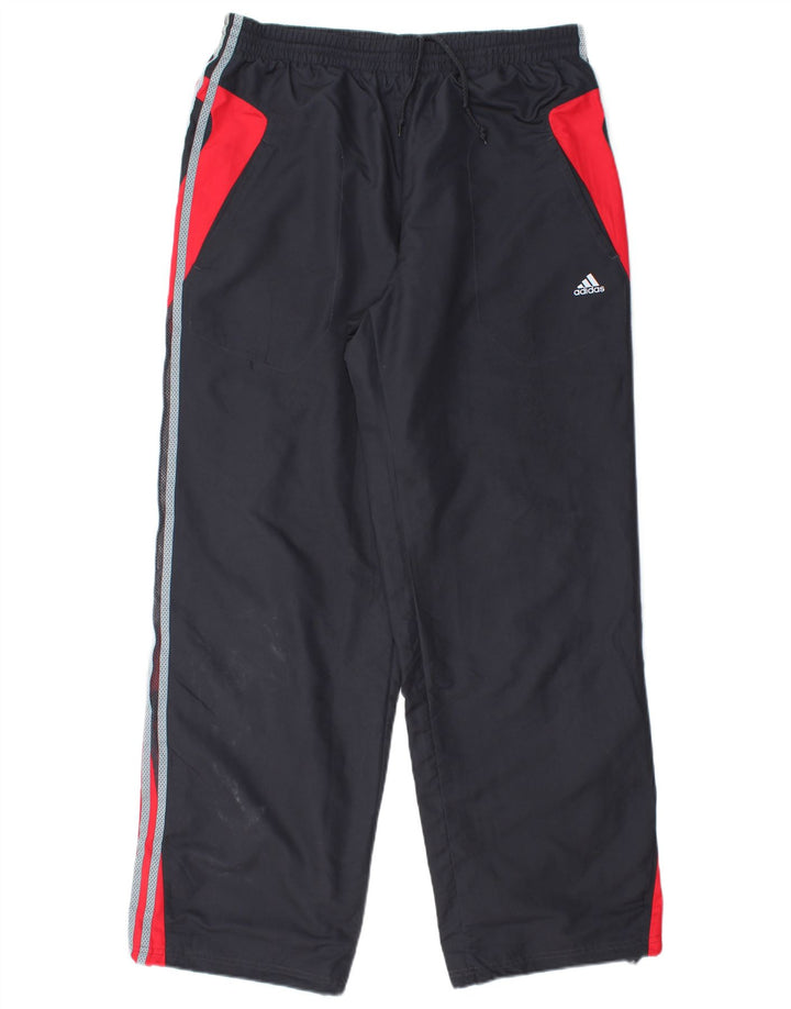 Calça de treino masculina Adidas Climacool grande preto colorblock poliéster