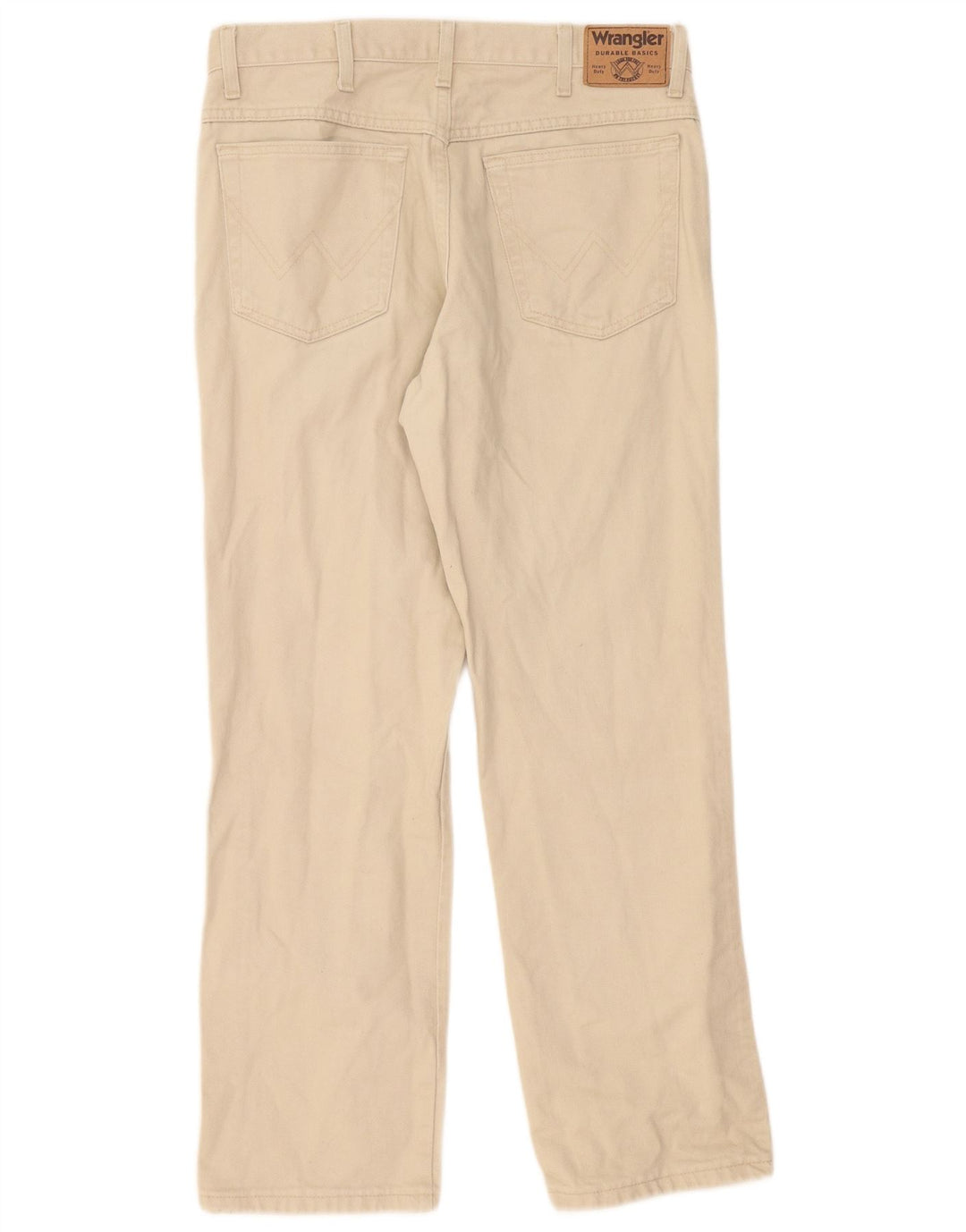 Wrangler Mens Straight Jeans W34 L30 Algodão Bege