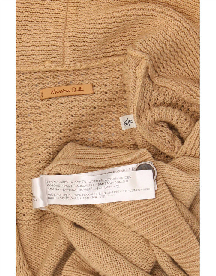 Suéter cardigã masculino Massimo Dutti algodão bege médio