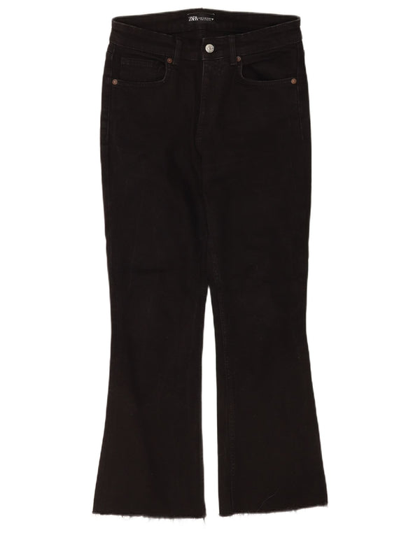 Zara Jeans feminino queimado EU 38 pequeno W28 L26 algodão preto