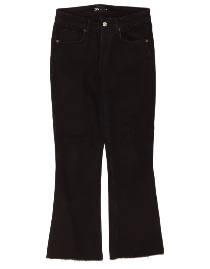 Zara Jeans feminino queimado EU 38 pequeno W28 L26 algodão preto