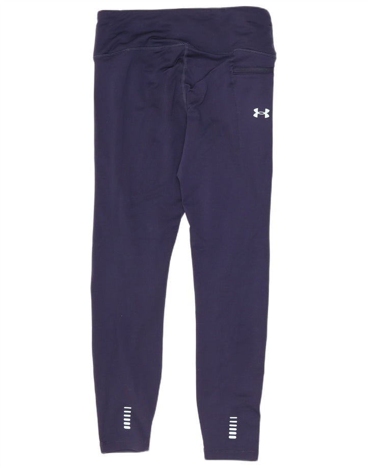 Leggings gráficas femininas Under Armour UK 12 poliéster azul marinho médio
