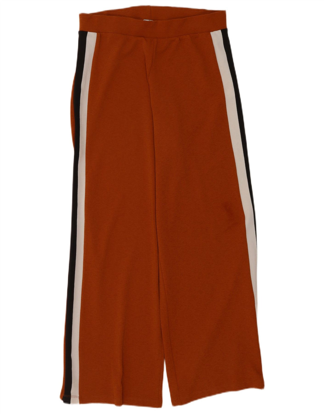 Calça de treino feminina Zara UK 14 grande laranja colorblock poliéster