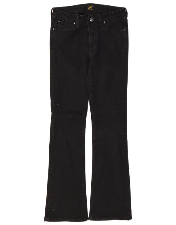 Lee Womens Hoxie Bootcut Jeans W28 L31 Algodão Preto