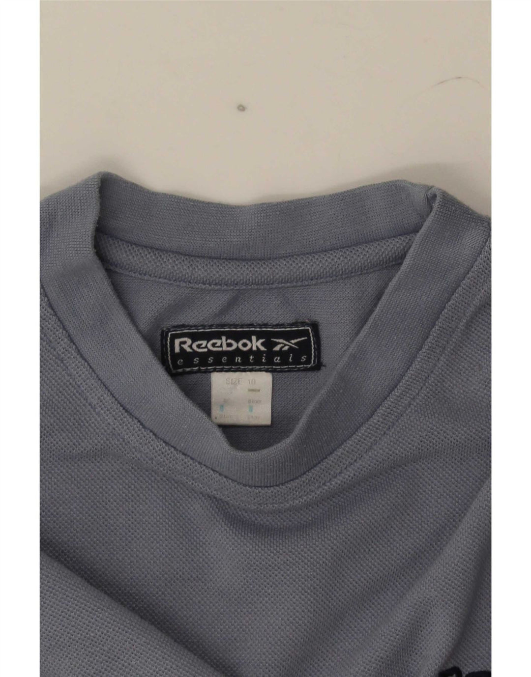 Camiseta Reebok Feminina Crop Top UK 10 Pequena Cinza