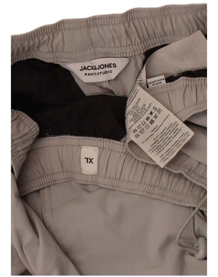 Calça de treino masculina Jack & Jones Cargo XL cinza nylon
