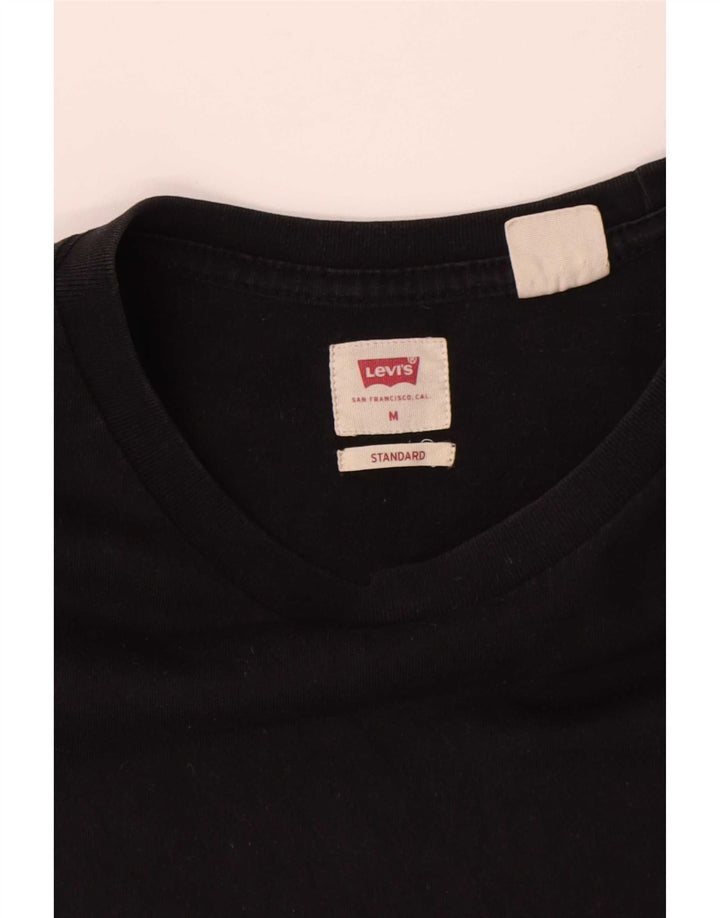 Camiseta masculina padrão Levi's Top médio algodão preto