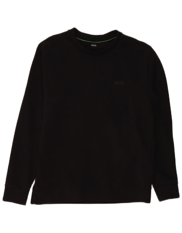 Hugo Boss moletom masculino jumper grande poliéster preto