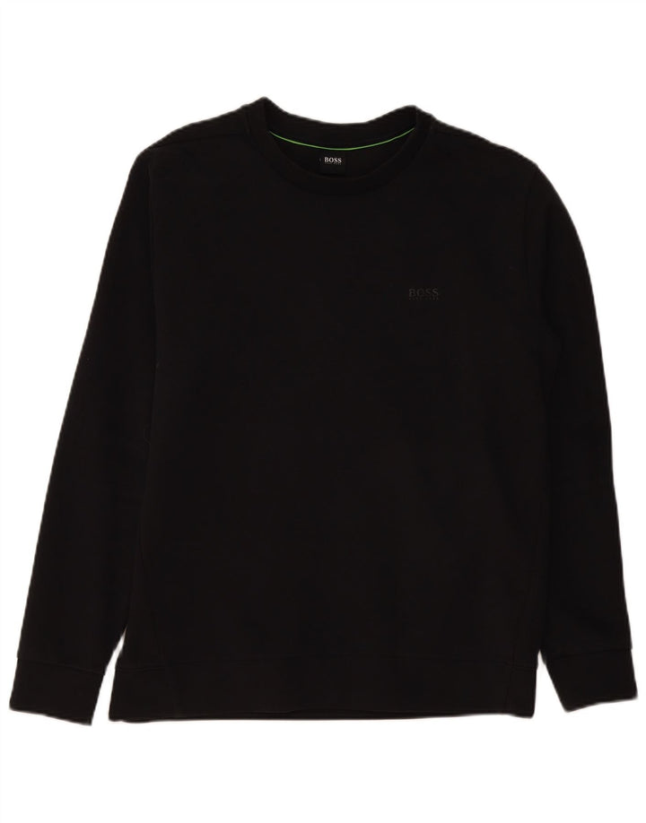Hugo Boss moletom masculino jumper grande poliéster preto