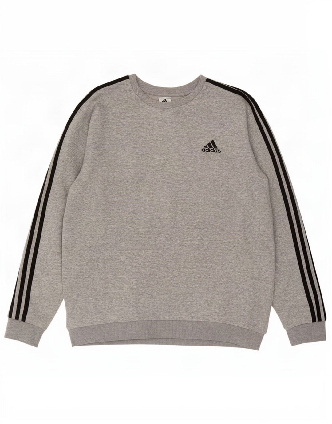 Adidas Mens Moletom Jumper XL Cinza Flecked Algodão