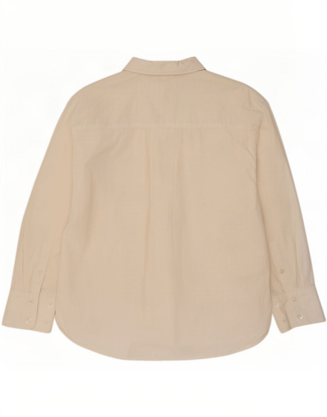 Zara Camisa Oversized Feminina UK 14 Médio Algodão Branco