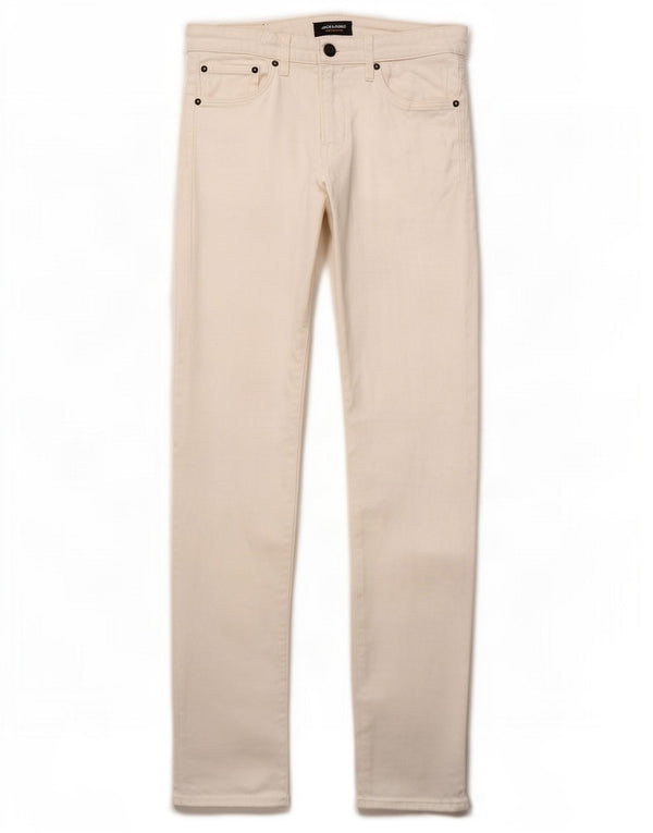 Jack & Jones Mens Jeans Slim W32 L34 Algodão Branco