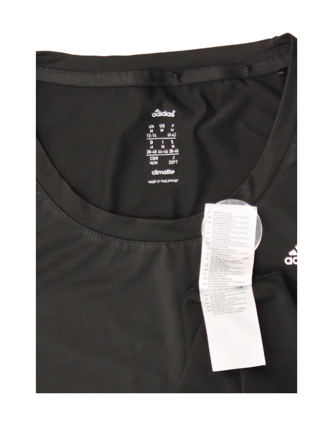 Camiseta Adidas Climalite Feminina Top UK 12/14 Médio Preto Poliéster