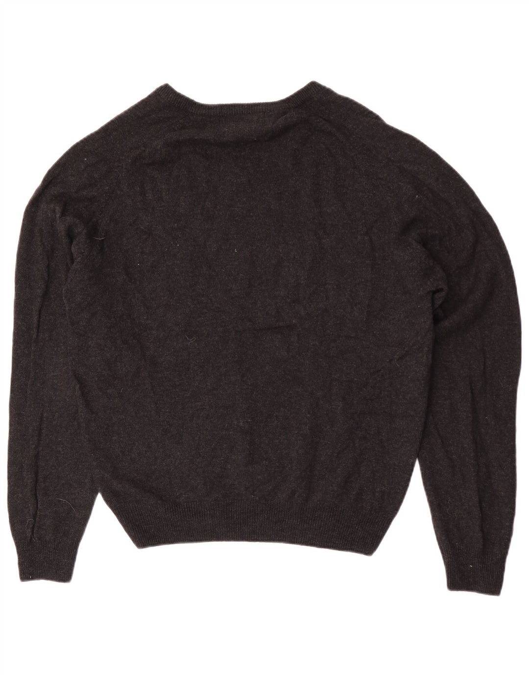 Suéter masculino Marks & Spencer com ajuste regular e decote em V, grande lã cinza