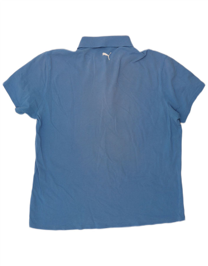 Camisa polo masculina PUMA XL azul algodão
