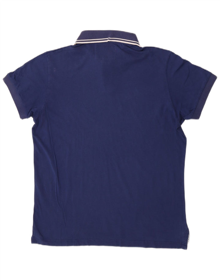 Camisa polo masculina Woolrich grande algodão azul marinho