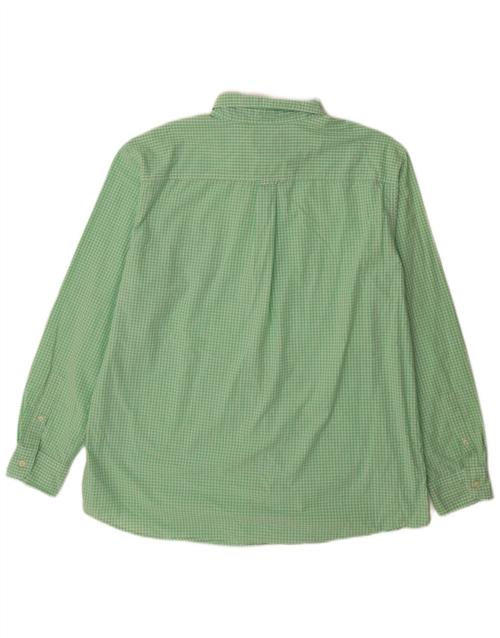 Camisa masculina Chaps Easy Care XL verde algodão guingão
