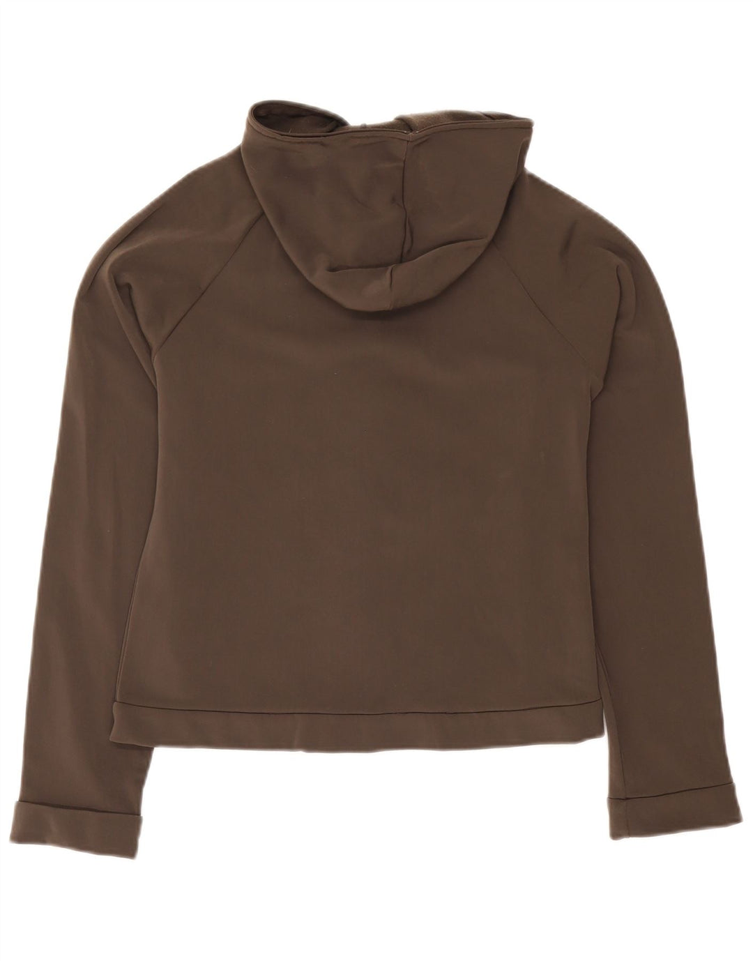 Suéter feminino Fila com capuz e zíper UK 12 marrom médio