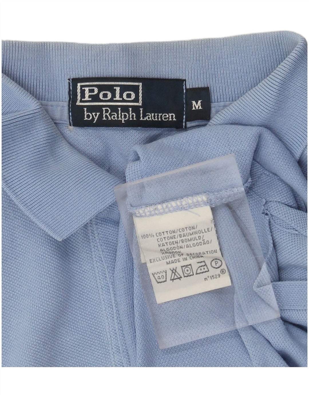 Camisa polo masculina Polo Ralph Lauren de algodão azul médio