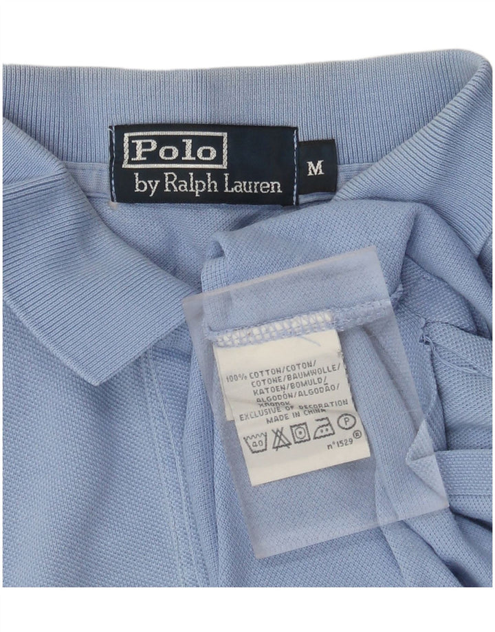 Camisa polo masculina Polo Ralph Lauren de algodão azul médio
