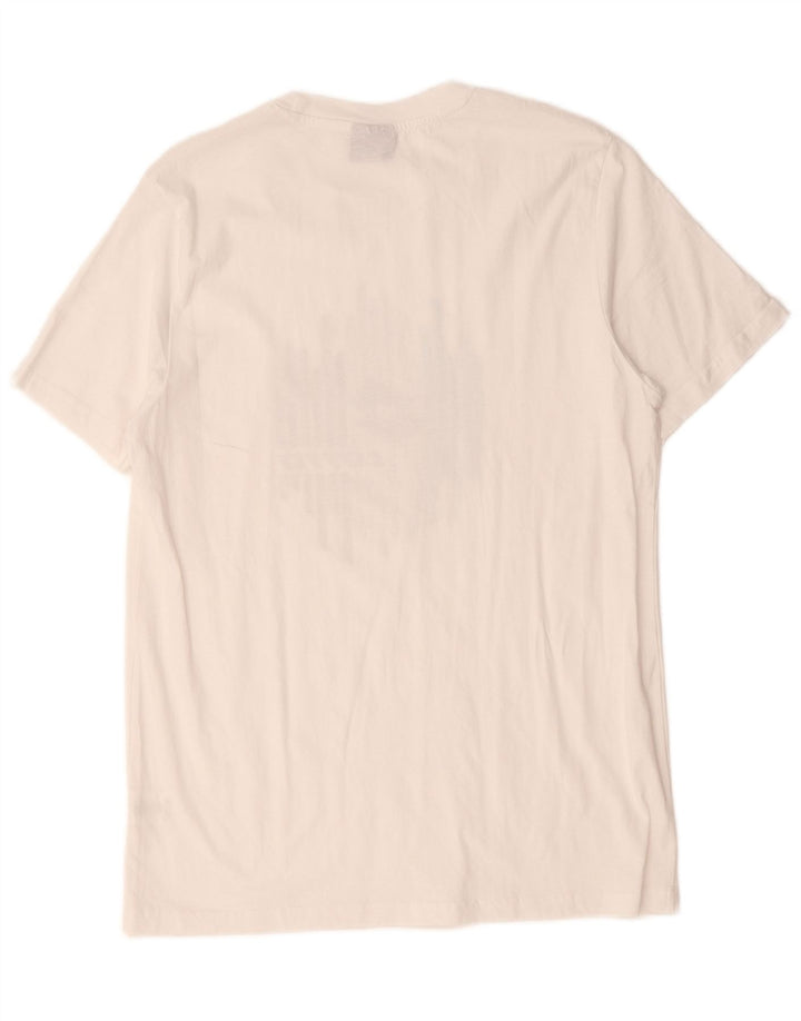 Camiseta masculina gráfica Lotto Top grande de algodão branco