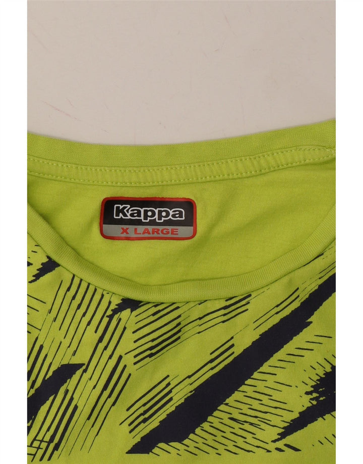 KAPPA Womens T-Shirt Top UK 18 XL Green Cotton Vintage Kappa and Second-Hand Kappa from Messina Hembry 