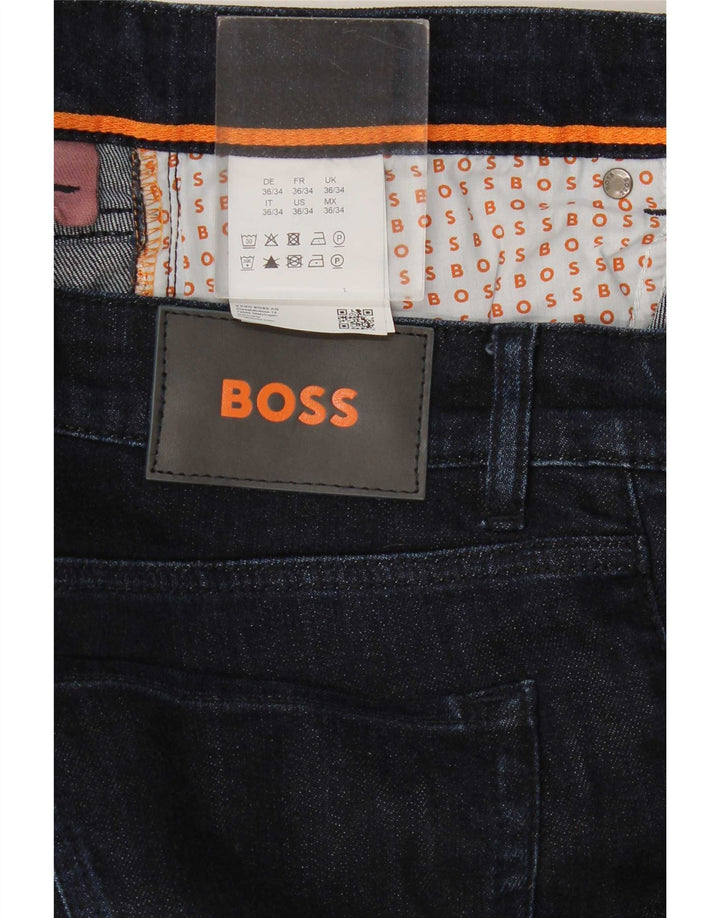 Hugo Boss Jeans Slim Feminino W36 L34 Azul Marinho Algodão
