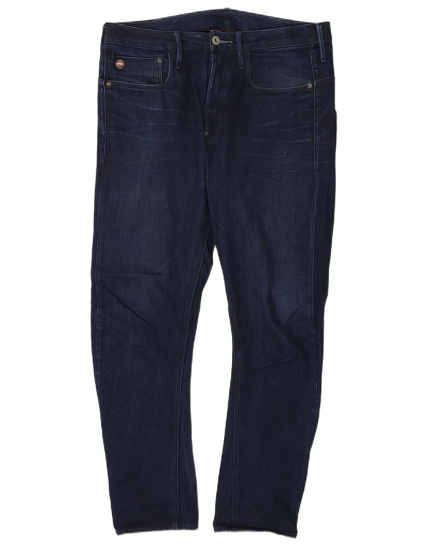 G-Star Masculino Banana Slim Jeans W33 L32 Azul Marinho Algodão