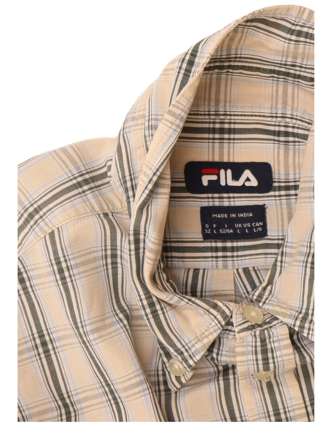 Camisa masculina Fila grande algodão bege
