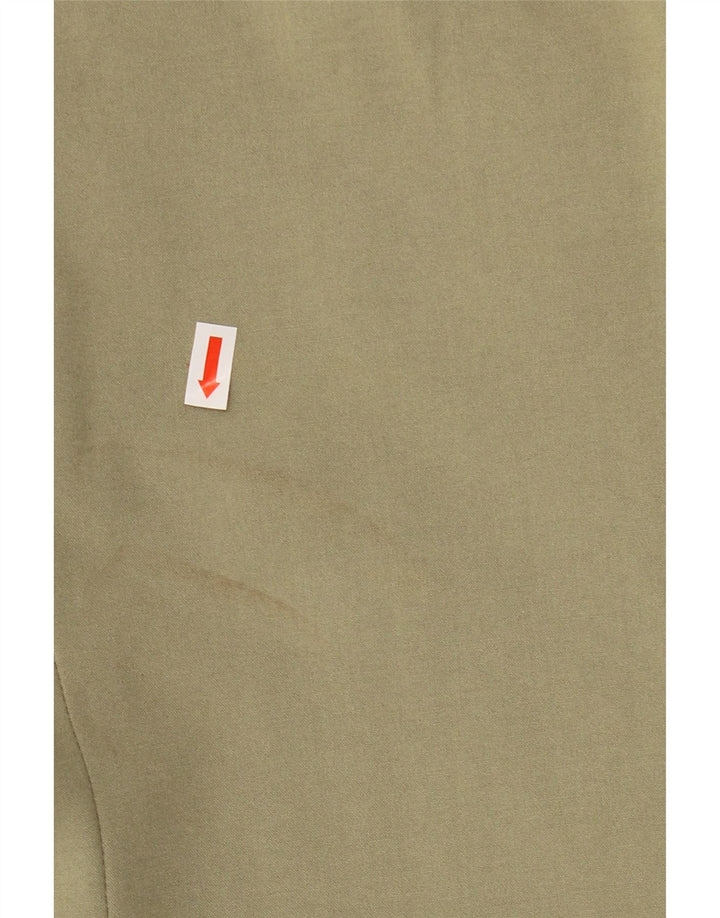 Jaqueta blazer masculina ZARA com 1 botão EU 48 poliéster cáqui médio