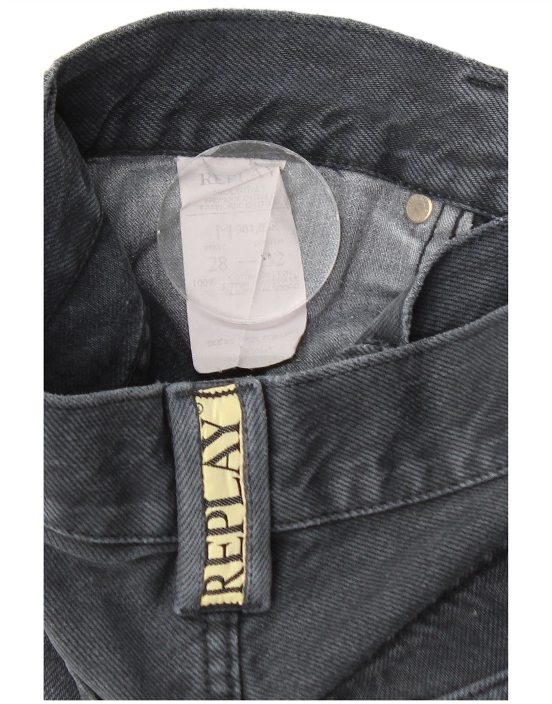 Replay Mens Straight Jeans W28 L32 Cinza Algodão
