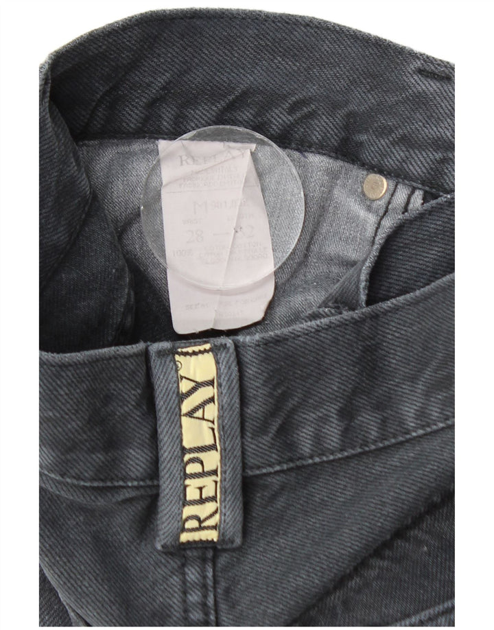 Replay Mens Straight Jeans W28 L32 Cinza Algodão