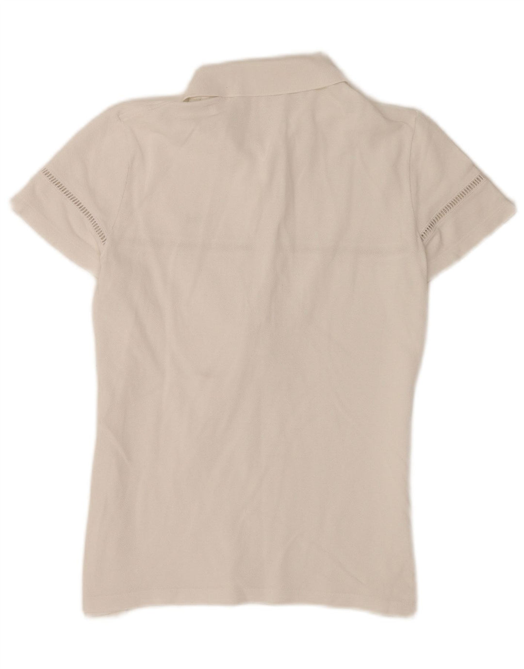 Camisa pólo regular feminina Lacoste tamanho 40 médio branco