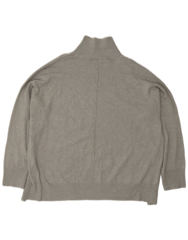 Suéter feminino com gola tartaruga French Connection Reino Unido 14 cinza médio