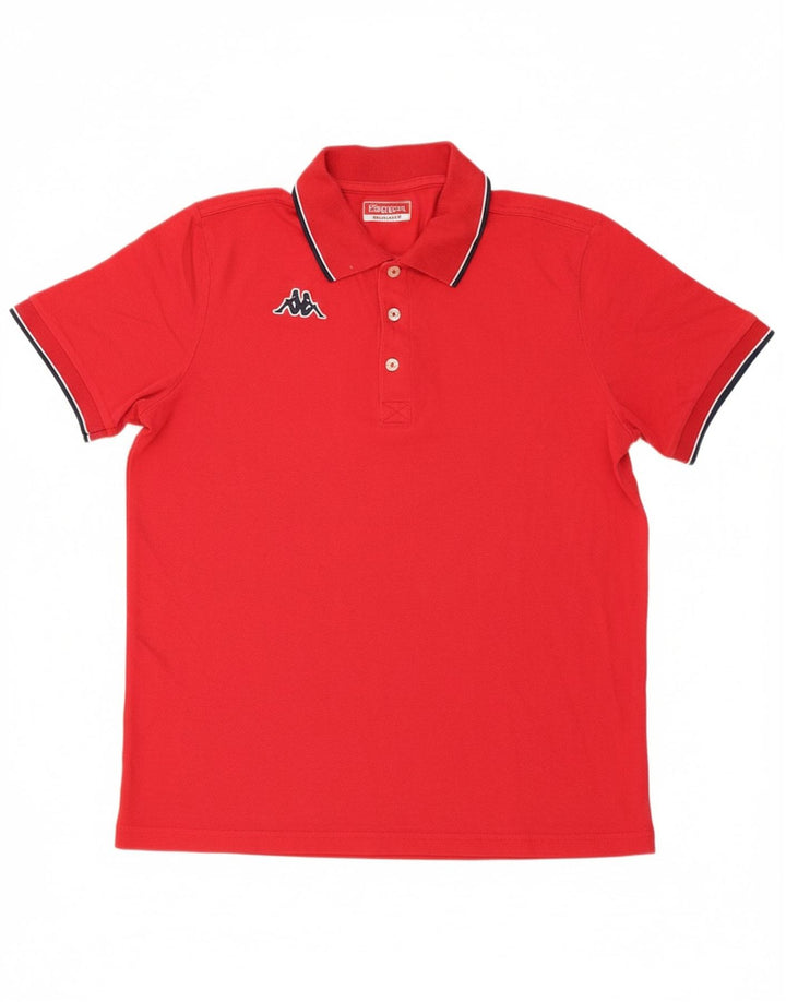 Camisa polo masculina KAPPA de algodão vermelho médio