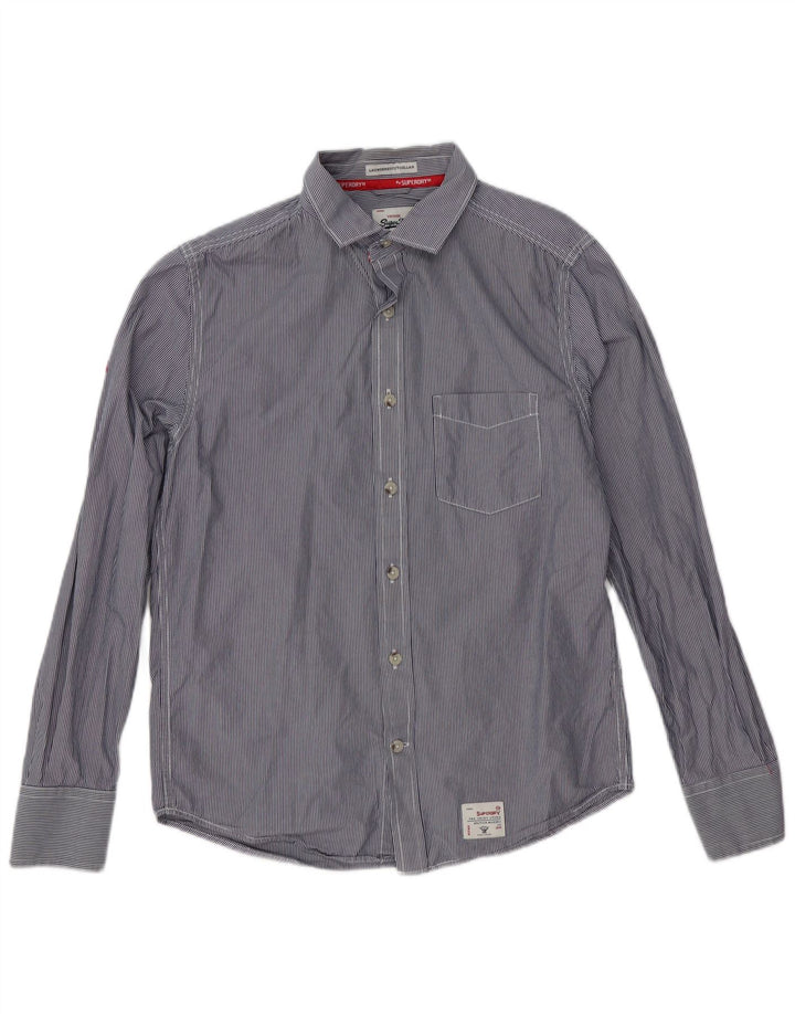 Camisa Superdry Boys Laundered Cut Collar 15-16 Anos Grande Azul Marinho