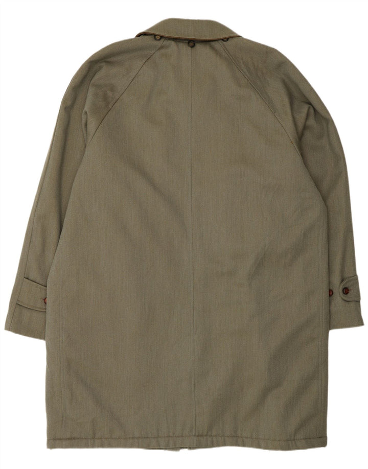 Sobretudo masculino vintage EU 58 4XL lã verde