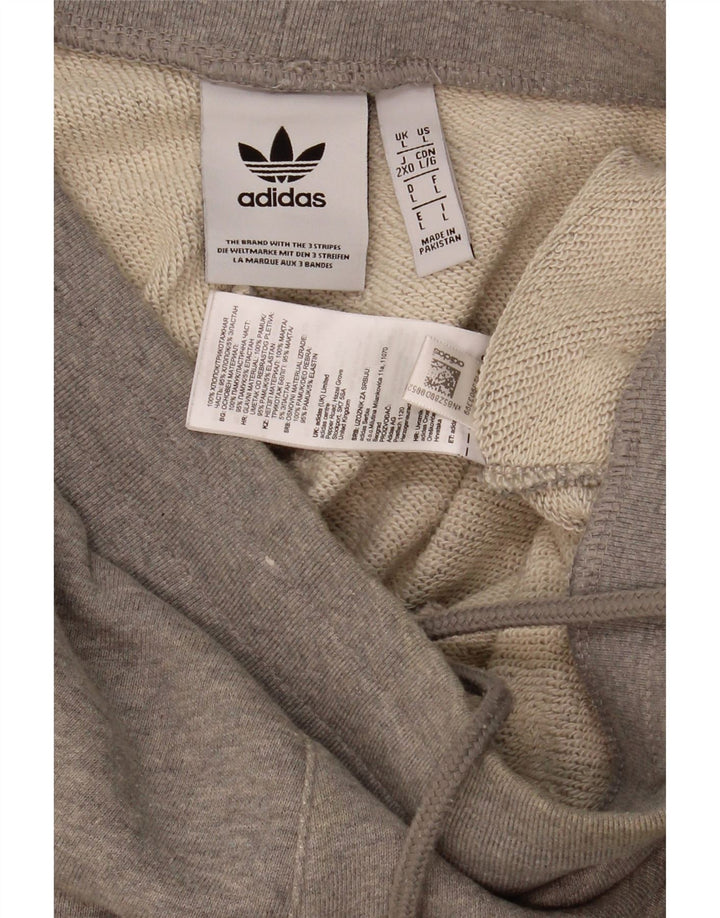 Calças de treino masculinas Adidas Joggers grandes de algodão cinza