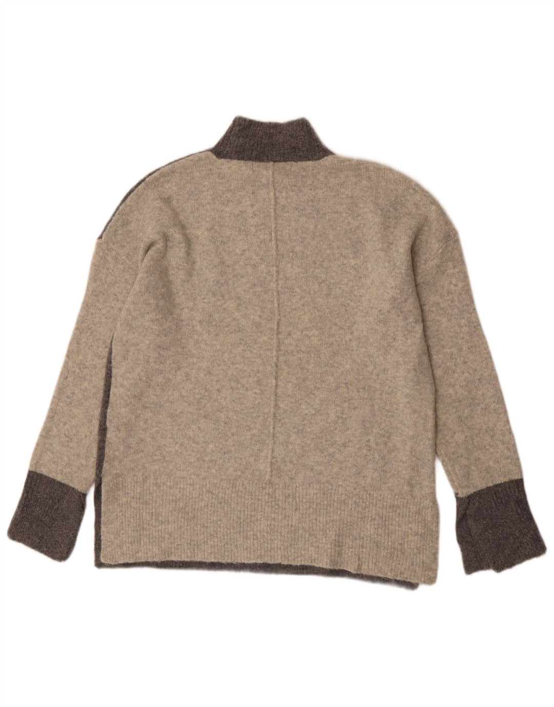 Suéter feminino Marks & Spencer com gola tartaruga Reino Unido 14 cinza médio