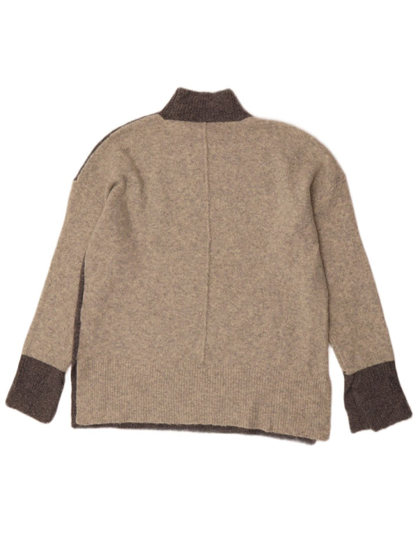 Suéter feminino Marks & Spencer com gola tartaruga Reino Unido 14 cinza médio