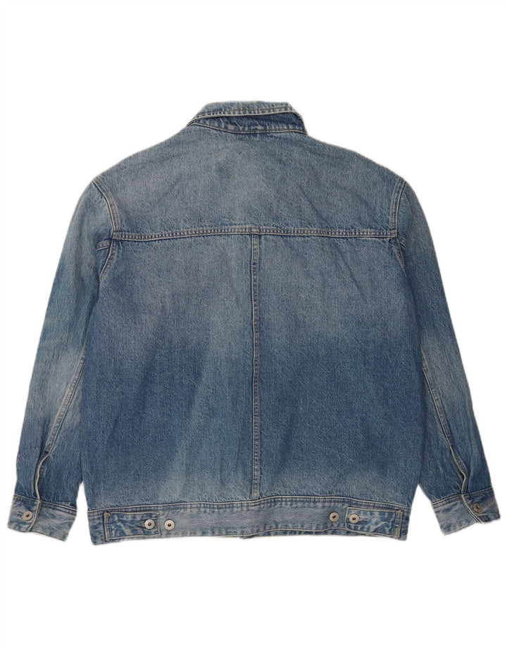 Jaqueta jeans masculina Superdry UK 40 grande algodão azul