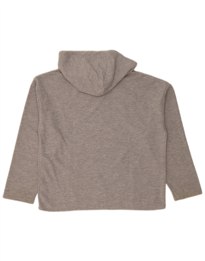 Zara Womens Trafaluc Oversized Hoodie Jumper Reino Unido 14 Poliéster Cinza Médio