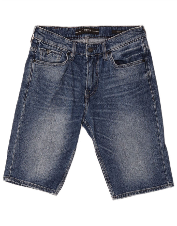 Guess Shorts jeans masculino regular W30 algodão azul médio