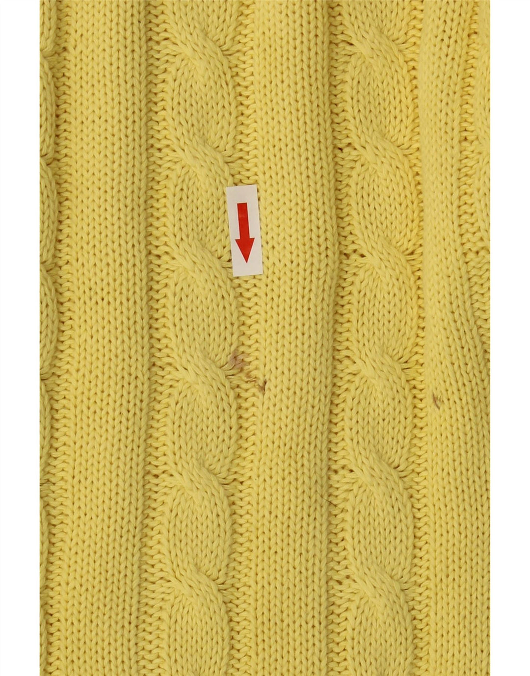 Suéter masculino MARRONETTO com decote em V de algodão amarelo médio