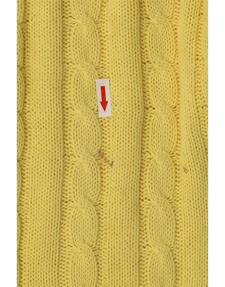 Suéter masculino MARRONETTO com decote em V de algodão amarelo médio