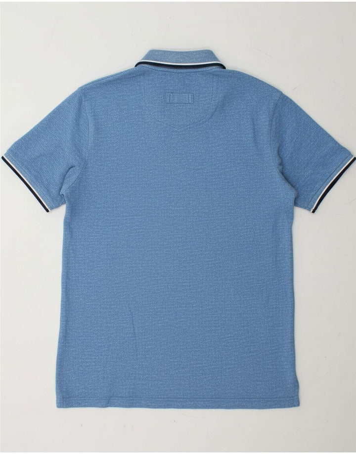 Camisa polo masculina FAT FACE de algodão azul médio