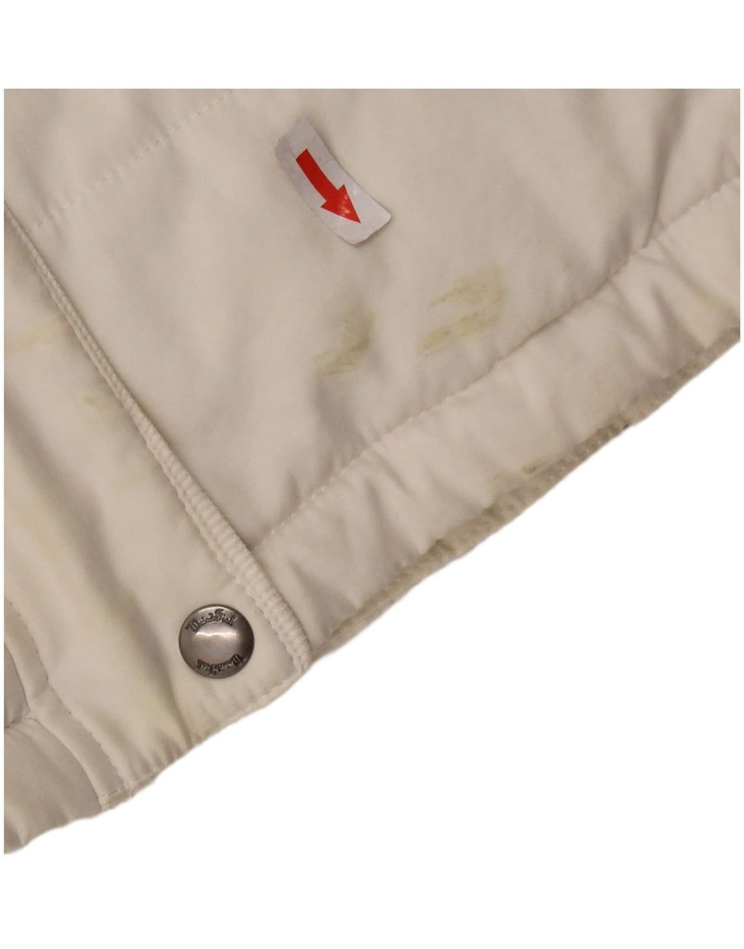 WEIRD FISH Womens acolchoado Gilet UK 14 grande poliéster branco