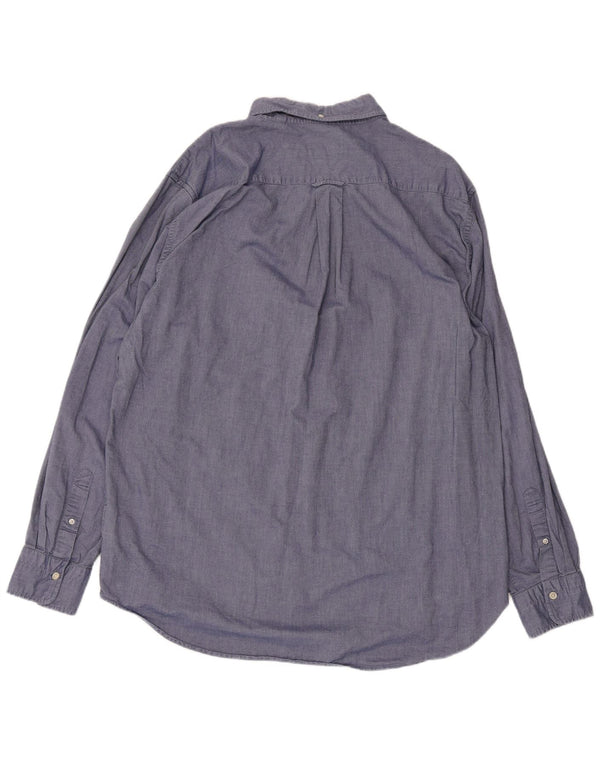 Camisa masculina Gant Regular Fit tamanho 45/46 2XL algodão azul