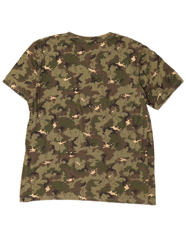 Camiseta masculina Decathlon Top XL camuflagem cáqui