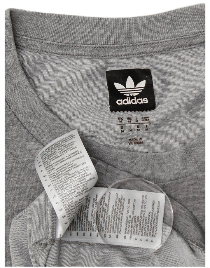 Camiseta masculina Adidas Top cinza médio algodão